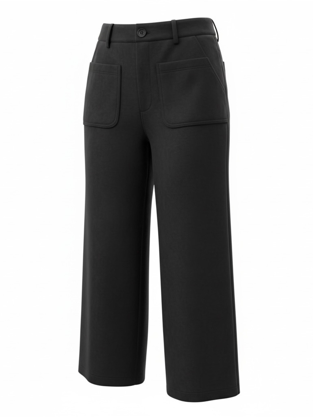 a new day Black Stretch Front-Pocket Trousers